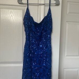 Windsor Sapphire Blue Sequin Mini Dress